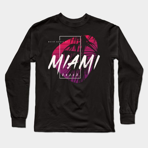 Miami Beach Long Sleeve T-Shirt by SM Shirts